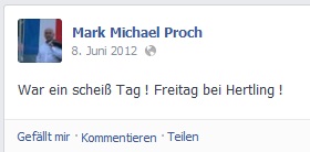 Proch, Mark Michael Freitag bei Hertling