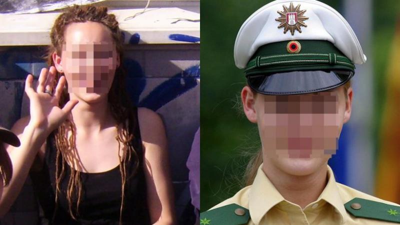 Die Aufnahmen zeigen die verdeckte Ermittlerin "Maria Block": Als Undercover-Ermittlerin in der Hamburger linken Szene (links) und als Polizistin im Jahr 2003