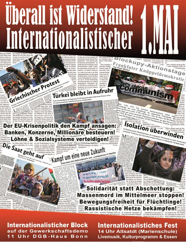 Überall ist Widerstand! Internationalistischer 1.Mai Bonn