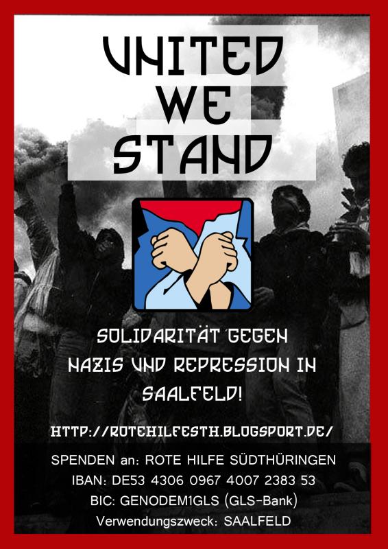 Solidarität gegen Nazis und Repression in Saalfeld!