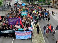 Demonstration in Freiburg am 1. Mai