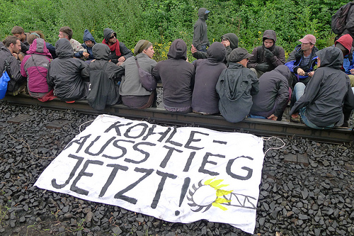 RWE Kohlebahn Blockierung 2013