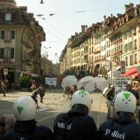 Blockaden gegen die SVP 2007 in Bern