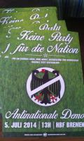 Plakate des Bündnis: Keine Party für die Nation