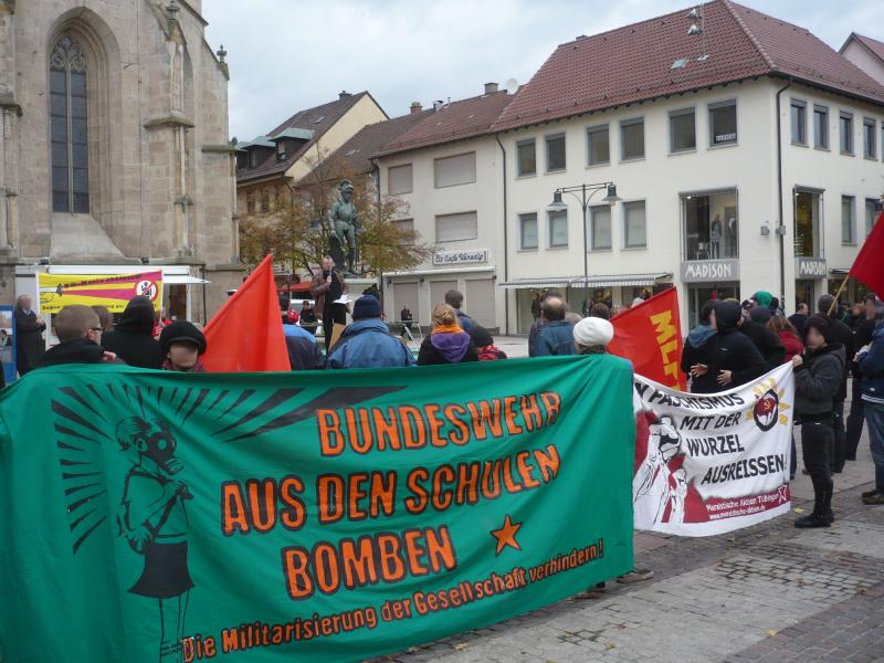 Zwischenkundgebung auf dem Marktplatz