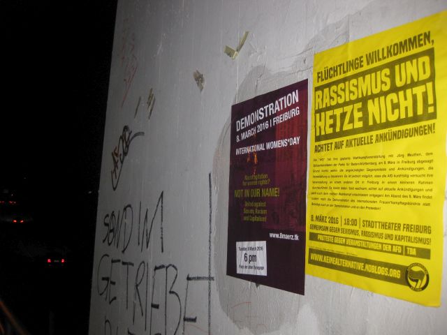 Plakatieraktion gegen "AfD" Veranstaltung 3