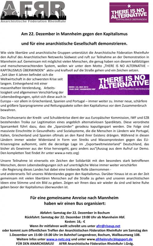 Flyer für den Bus aus Bochum