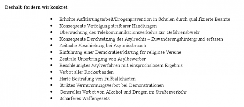 twitter.com/AnonAustria: Jedenfalls enthält es einige interessante Forderungen, zB "Überwachung des Telekommunikationsverkehrs"