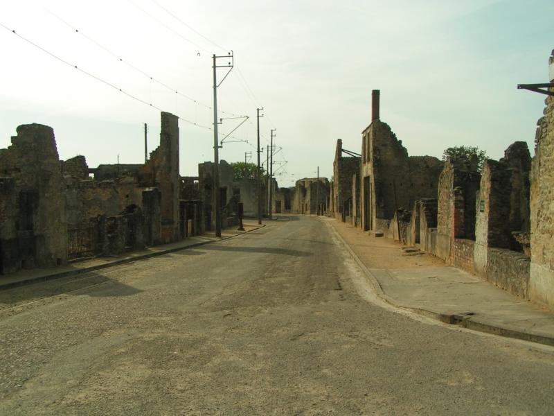 Die Ruinen in Oradur-sur-Glane