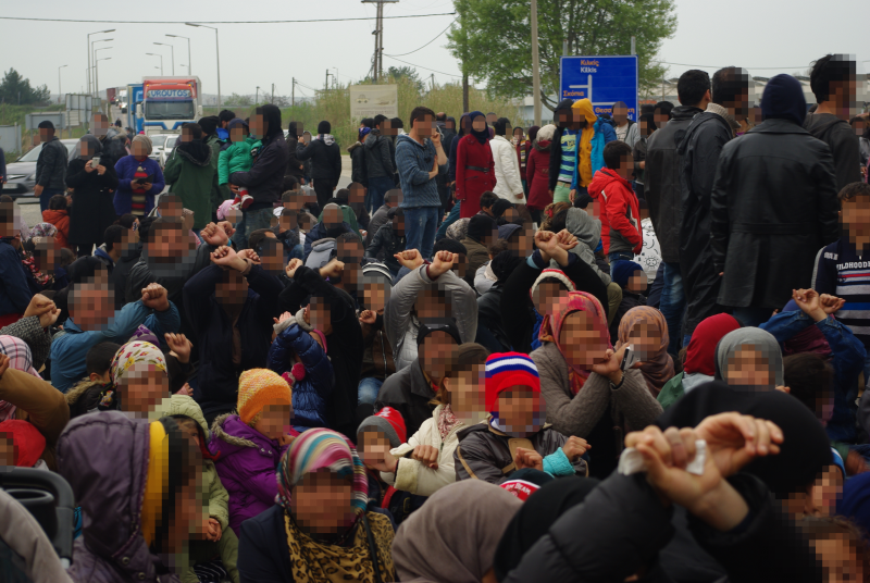 Proteste und Blockaden bei Idomeni