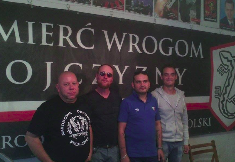 Andrzej W., Oscar S, Grzegorz S., Michael S. im Büro der ONR in Zgorzelec