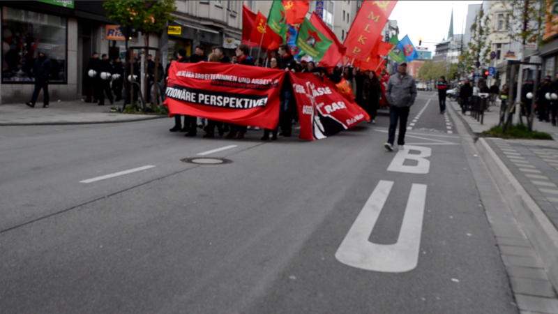 1.Mai Vordemo in Köln-Mülheim (1)