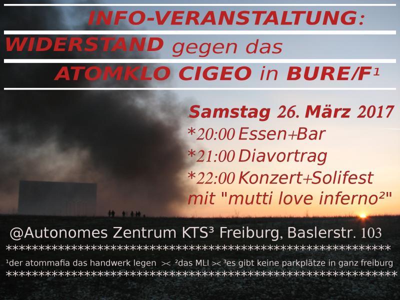 Volxkueche und Infoveranstaltung: Widerstand gegen Atomklo in Bure (F)@KTS
