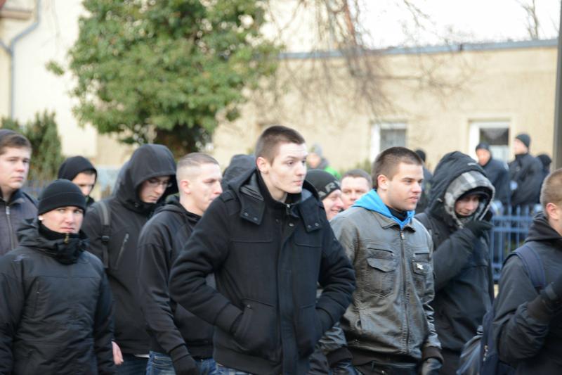 Andre Zimmer aus Wattenscheid beim Nazi-Aufmarsch am 12.01.2013 in Magdeburg I