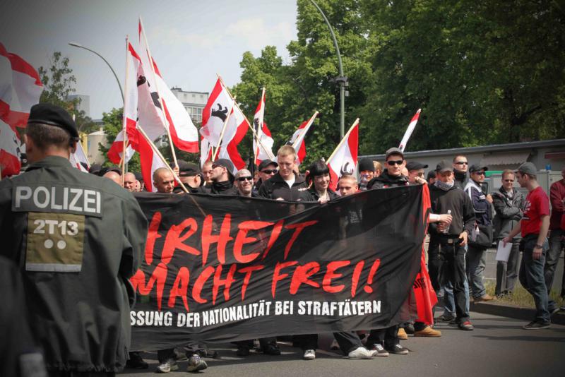 Naziaufmarsch in Berlin. Foto: PM Cheung