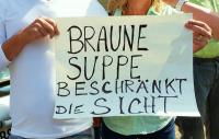 Braune Suppe beschränkt die Sicht