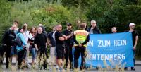 Einer der letzten Versuche einer Antflüchtlingsdemonstration in Hohenschönhausen, August 2015